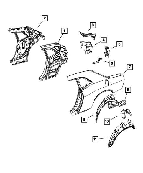 Aperture Panel and Pillar Supports for 2013 Dodge Challenger #0