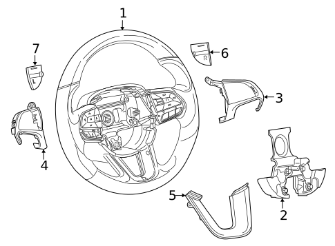 Steering Wheel & Trim for 2018 Dodge Challenger #0