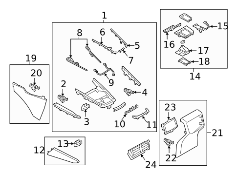 Center Console for 2019 Mazda CX-9 #0
