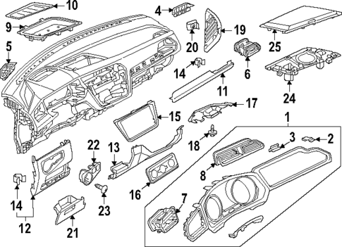 Instrument Panel Components for 2019 Volkswagen Tiguan #0