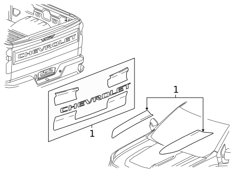 Stripe Tape for 2023 Chevrolet Silverado 1500 #1
