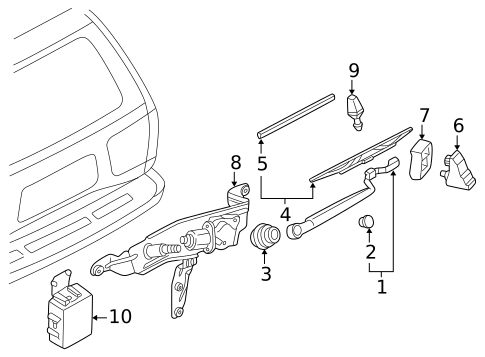 Wiper & Washer Components for 2000 INFINITI QX4 #1
