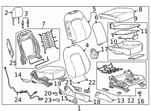 Passenger Seat Components for 2017 Buick Encore #0