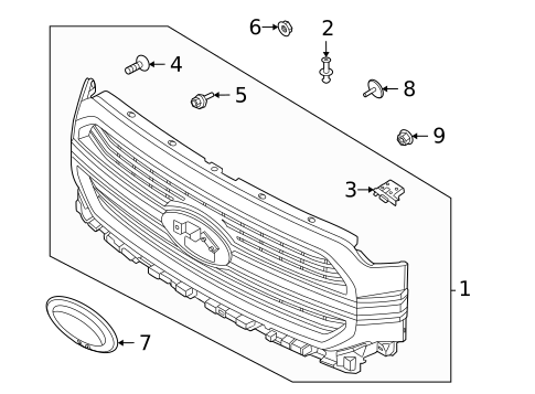 Grille & Components for 2022 Ford F-150 #0