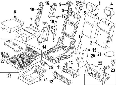 Split Bench Seat for 2025 Ford F-350 Super Duty #0