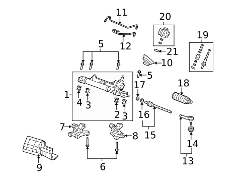 Steering Gear & Linkage for 2007 Acura RDX #0