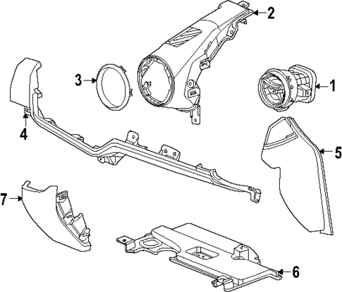 Instrument Panel Components for 2024 Chevrolet Equinox EV #1