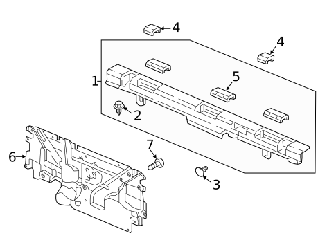 Interior Trim - Rear Body for 2019 Honda Ridgeline #1