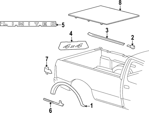 Exterior Trim - Pick UP Box for 2007 Ford F-150 #1