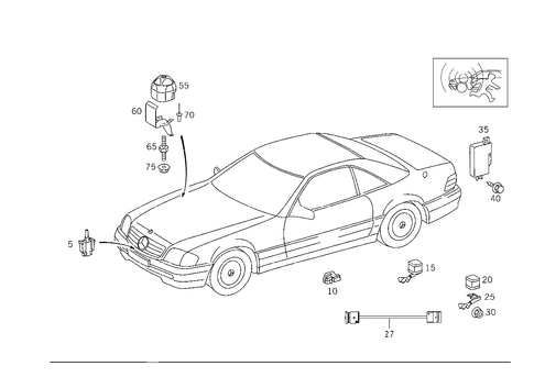 Antitheft Alarm System for 1993 Mercedes-Benz 600SL #0