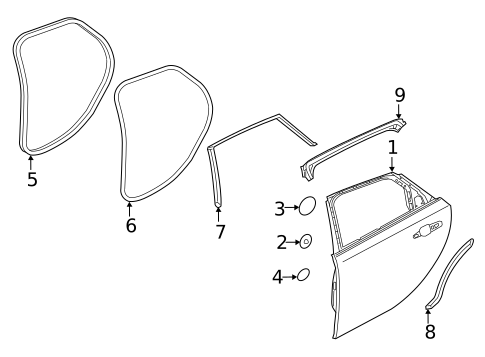 Door & Components for 2020 Jaguar F-Pace #3
