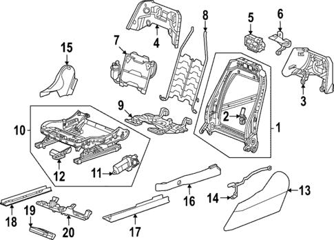 Driver Seat Components for 2025 Cadillac ESCALADE IQ #3