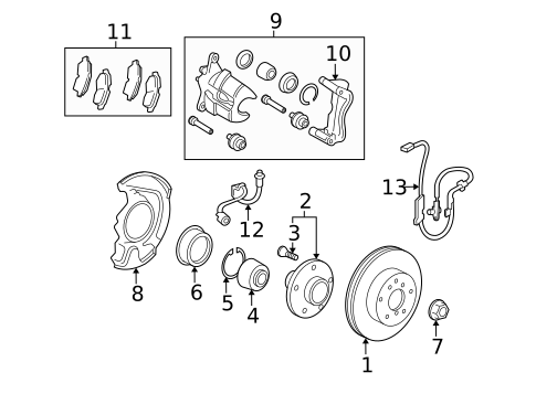 Front Brakes for 2010 Pontiac Vibe #0