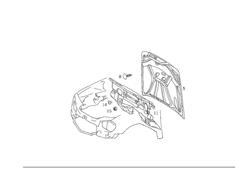 Engine Compartment Damping for 2000 Mercedes-Benz ML55 AMG #1