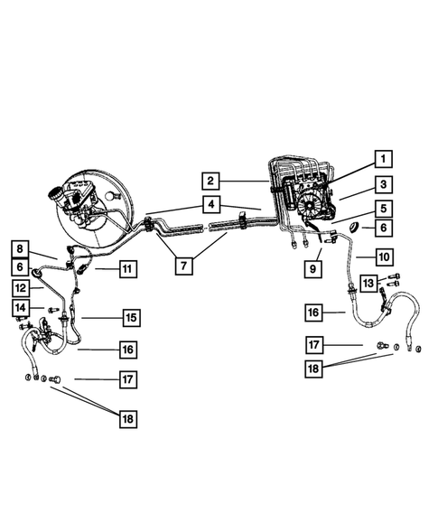 Hydraulic Control Unit, Brake Tubes and Hoses for 2010 Dodge Caliber #2