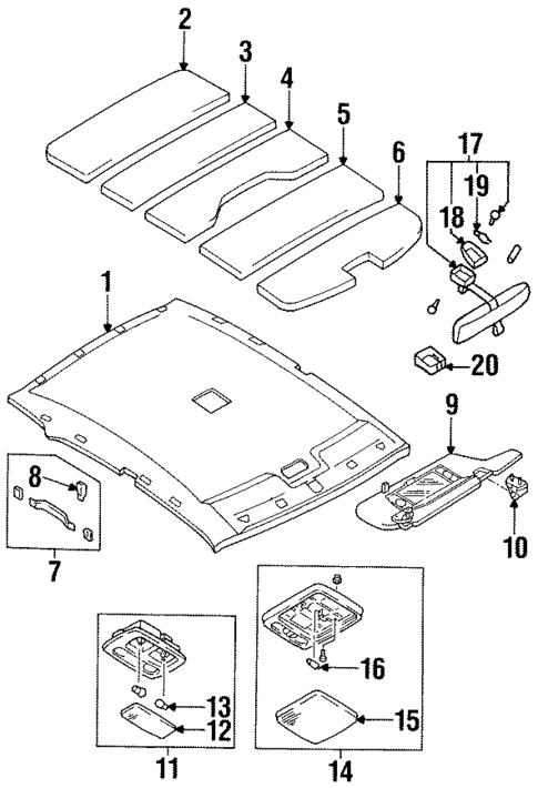 Interior Trim - Roof for 1996 INFINITI I30 #1