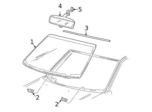 Glass - Windshield for 2003 Lincoln Navigator #0