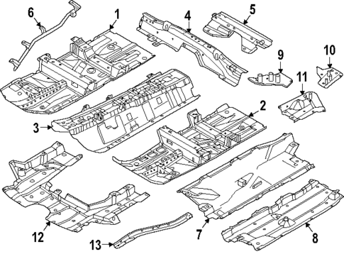 Floor & Rails for 2025 Nissan Rogue #1