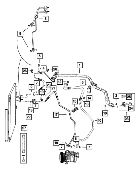 Air Conditioner and Heater Plumbing for 2013 Ram 3500 #6