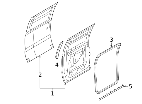 Door & Components for 2012 Ford F-350 Super Duty #1