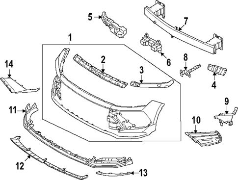 Bumper & Components - Front for 2025 Hyundai Sonata #0