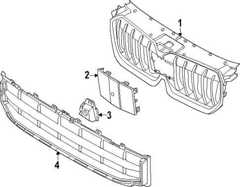 Grille & Components for 2024 BMW X1 #0