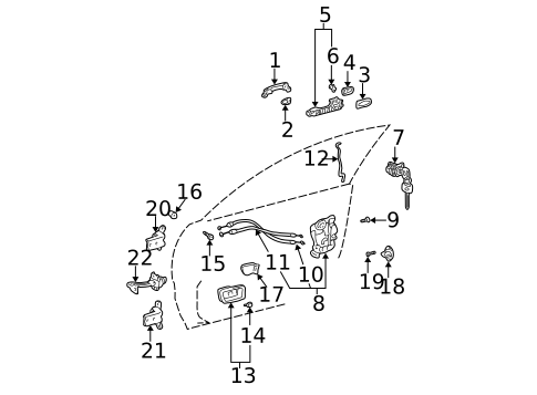 Front Door for 2003 Toyota Camry #3