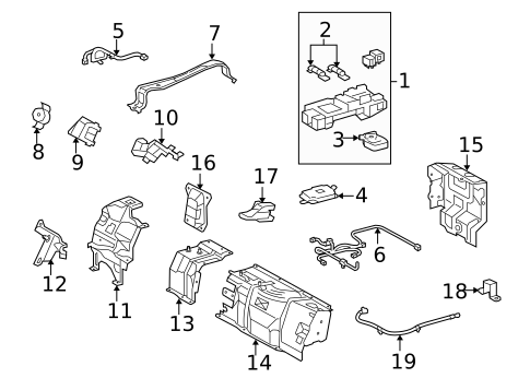 Battery for 2014 Lexus LS600h #0