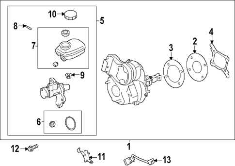 Master Cylinder - Components On Dash Panel for 2025 Subaru Forester #0