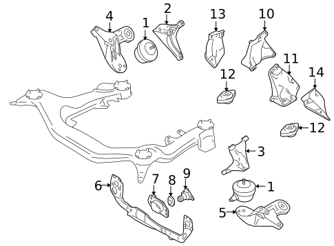 Engine & Trans Mounting for 2007 Audi S4 #1