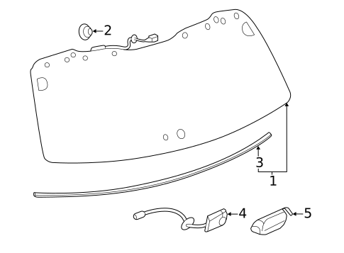 Liftgate for 2010 Toyota Highlander #3