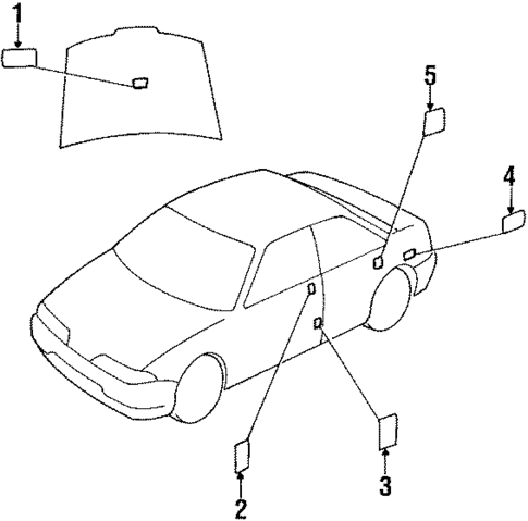 Labels for 1992 Acura Integra #0