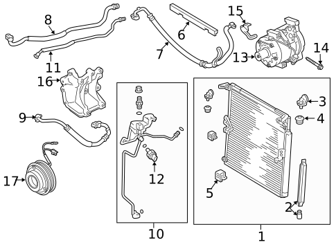 Condenser, Compressor & Lines for 2010 Toyota 4Runner #0