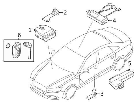 Anti-Theft Components for 2015 Audi A6 Quattro #0