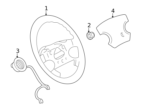 Steering Wheel for 2001 Volkswagen Cabrio #1