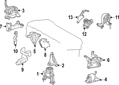 Engine & Trans Mounting for 2025 Lexus NX250 #0