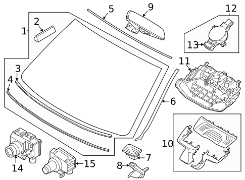 Glass - Windshield for 2024 BMW 530i xDrive #1