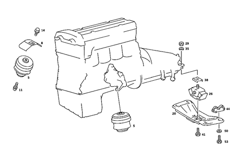 Engine Suspension for 1986 Mercedes-Benz 190E #0