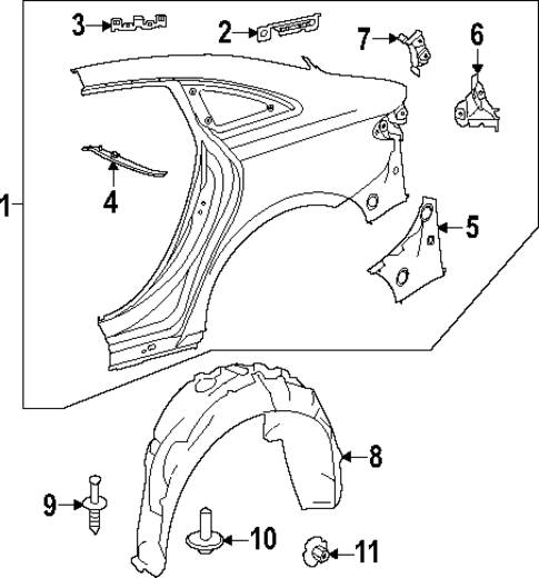 Quarter Panel & Components for 2024 Mercedes-Benz EQE AMG® #0