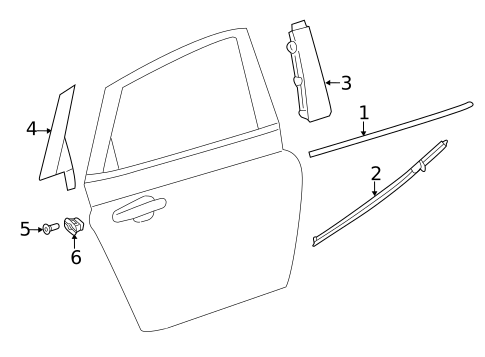 Exterior Trim - Rear Door for 2023 Volvo V60 #0