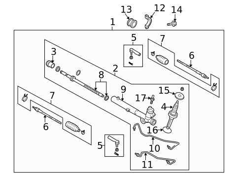 Steering Gear & Linkage for 2008 INFINITI FX35 #0