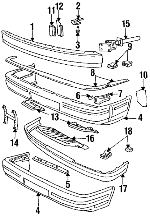 Bumper & Components - Front for 1994 Volvo 960 #0