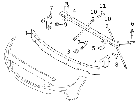 Bumper & Components - Front for 2022 Volvo S90 #2