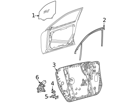 Glass, Windows & Related Components for 2022 Mercedes-Benz GLE 450 SUV #1