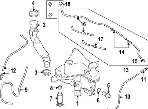 Washer Components for 2024 Subaru Impreza #0