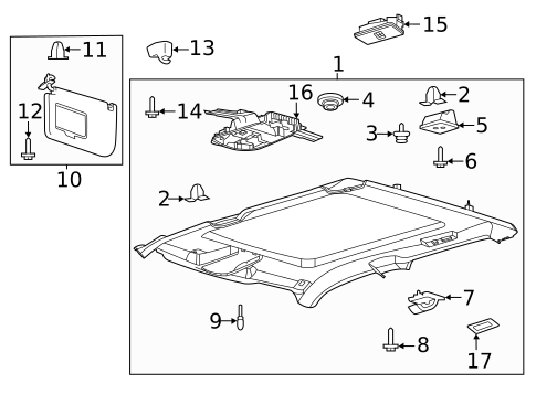 Interior Trim - Cab for 2018 Ford F-350 Super Duty #1