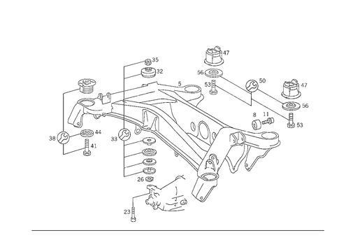 Rear Axle Support for 1988 Mercedes-Benz 300E #0