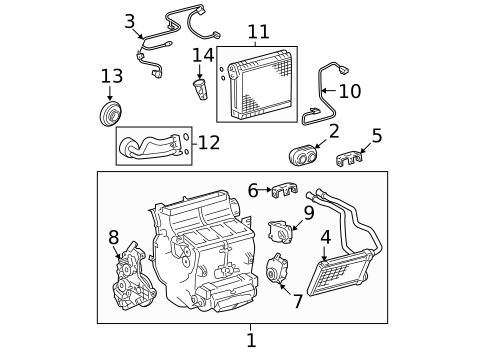 Evaporator Components for 2007 Toyota Tundra #1