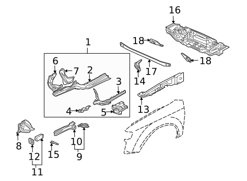 Fender & Components for 2004 Audi A4 Quattro #2