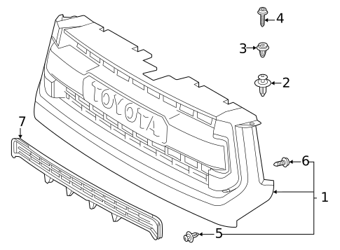 Grille & Components for 2016 Toyota Tundra #1